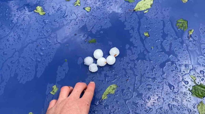 Kastamonu&rsquo;da dolu yağışı etkili oldu