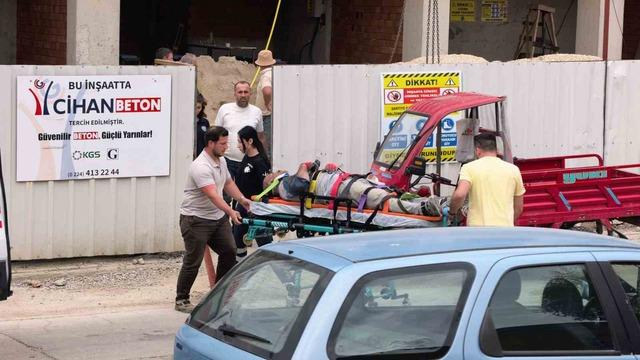 İneg&ouml;l&rsquo;de nefes kesen kurtarma: Yaralı iş&ccedil;i vin&ccedil;le zemine alındı 3