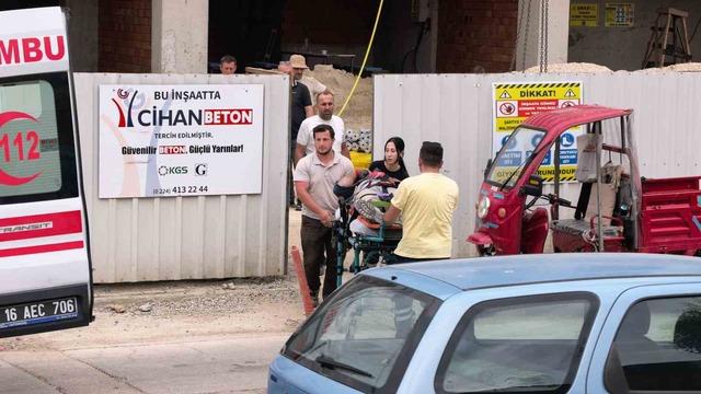 İneg&ouml;l&rsquo;de nefes kesen kurtarma: Yaralı iş&ccedil;i vin&ccedil;le zemine alındı 1