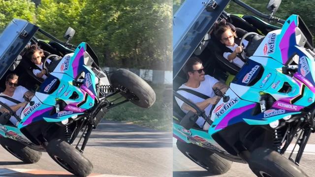 Zayn Sofuoğlu'ndan Kıvanç Tatlıtuğ'a iki tekerlek üstünde şov! 'Değişmeyen tek şey...'  