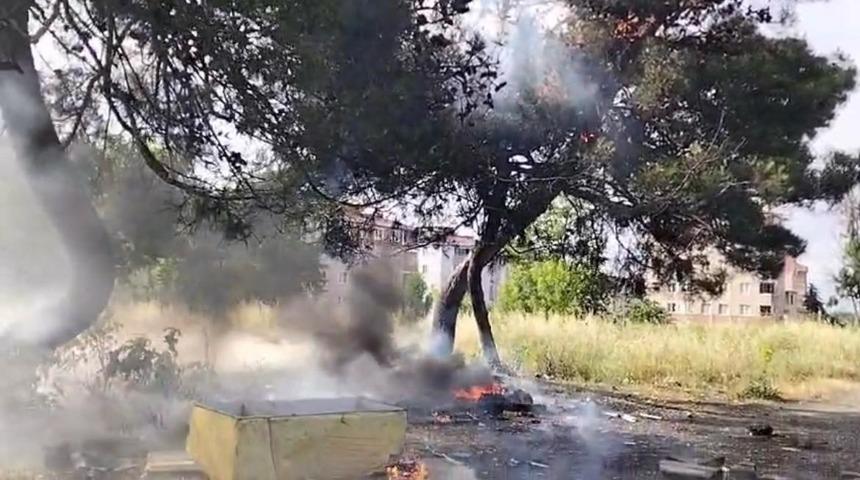 Hurda atık yangını yarım asırlık ağacı k&uuml;le &ccedil;evirdi