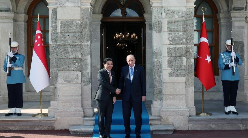 Cumhurbaşkanı Erdoğan, Singapur Başbakanı Lawrence Wong'u kabul etti