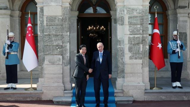 Cumhurbaşkanı Erdoğan, Singapur Başbakanı Lawrence Wong'u kabul etti