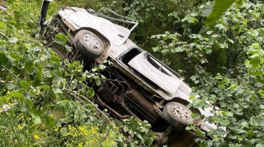 Giresun&rsquo;da kamyonet dere yatağına u&ccedil;tu: 1 &ouml;l&uuml;