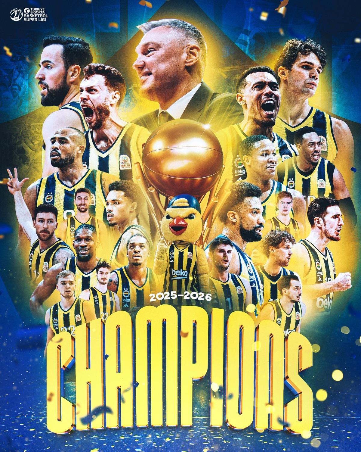 Beşiktaş ı yenen Fenerbah&ccedil;e Beko, T&uuml;rkiye Basketbol Ligi nde şampiyon! 1