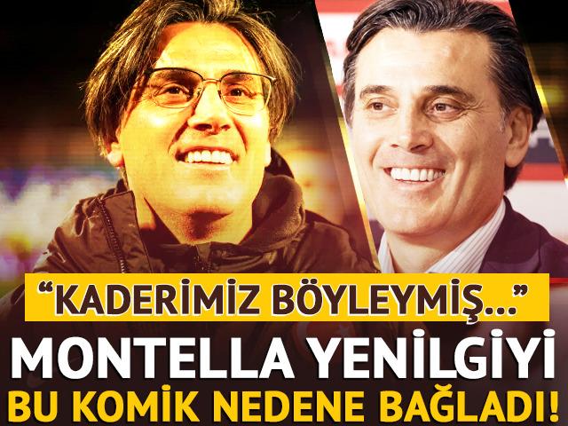 Montella'dan dalga ge&ccedil;er gibi a&ccedil;ıklama! Kupa'dan elenmemizi kadere bağladı