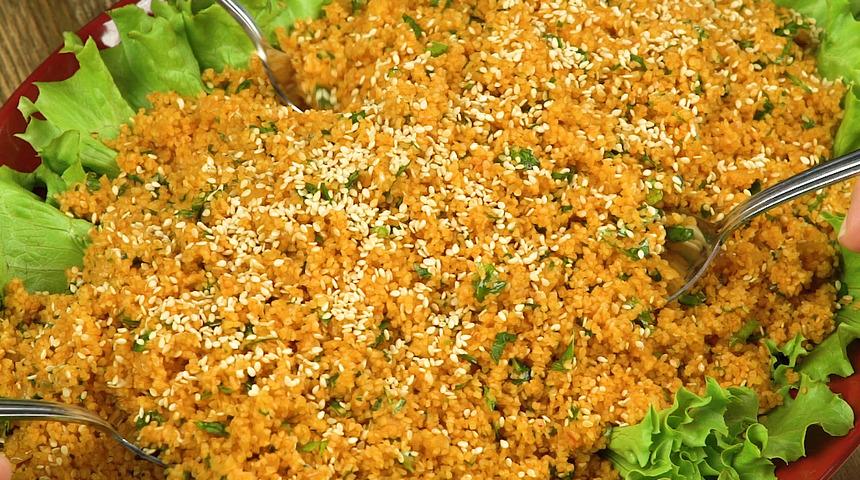 Susamlı bulgur salatası tarifi