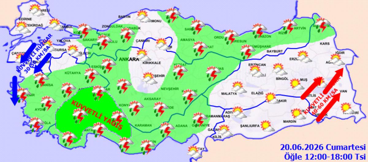 Meteoroloji peş peşe uyardı: Sağanak ve fırtına geliyor 1