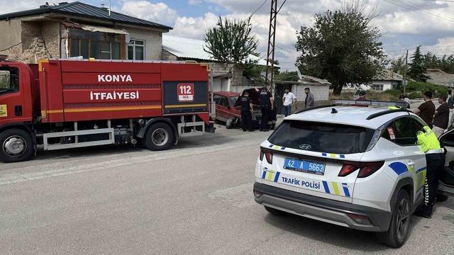 Uygulama noktasında geri geri kaçmaya çalışırken duvara çarptı