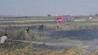 Karacabey’de korkutan yangın: Alevler fabrika yakınına kadar ilerledi