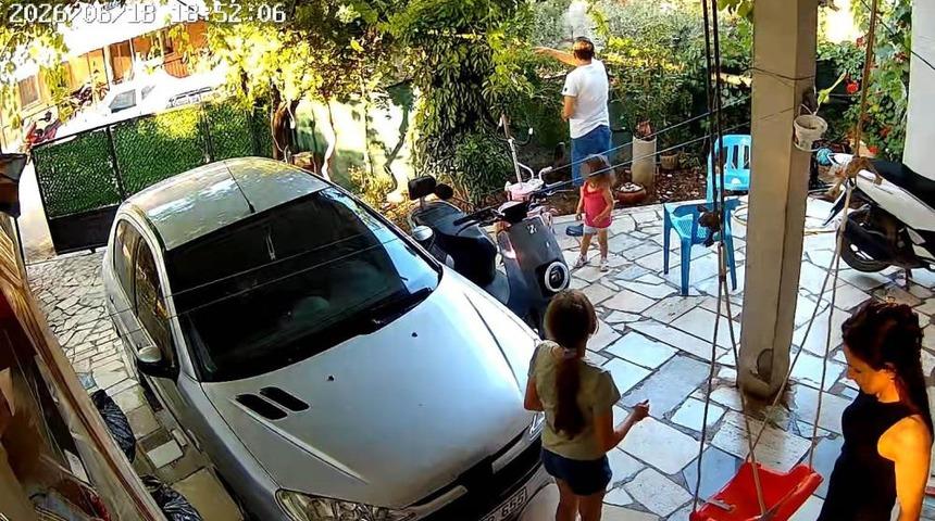 Fethiye'deki komşu dehşeti kamerada