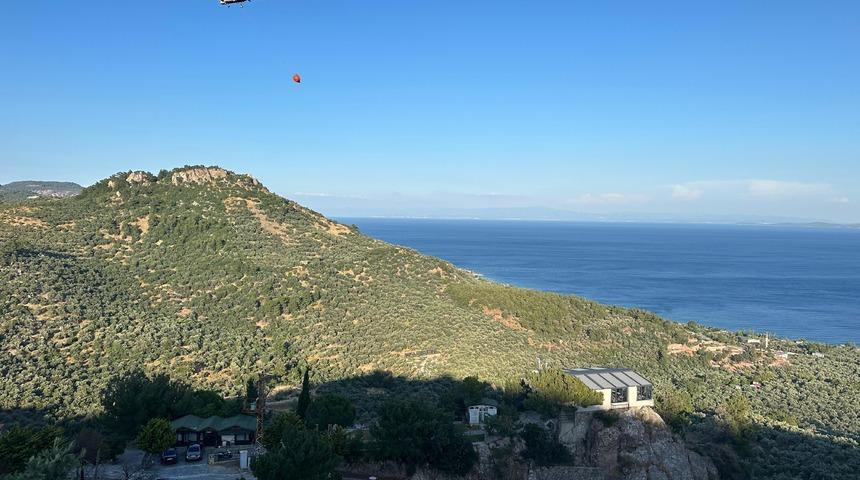 &Ccedil;anakkale'de zeytinliklerin bulunduğu zirai alanda &ccedil;ıkan yangın s&ouml;nd&uuml;r&uuml;ld&uuml;