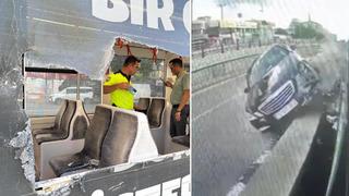 Otomobilin çarptığı refüjden kopan taşlar tramvaydan içeri girdi: 4 yolcu yaralı