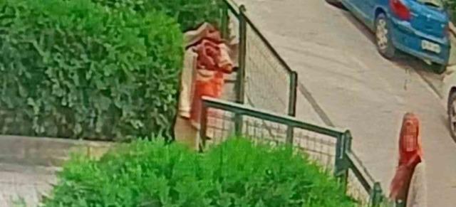Ankara&rsquo;da battaniye hırsızlığı kameraya yansıdı 1