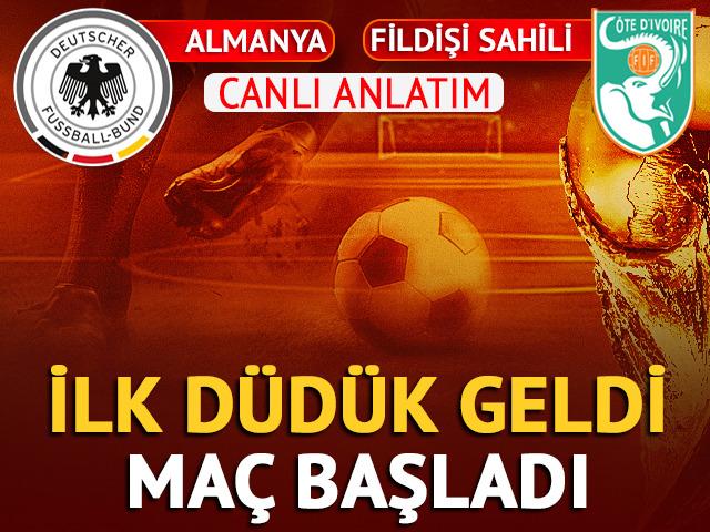 CANLI | Almanya - Fildişi Sahili Canlı Ma&ccedil; Anlatımı
