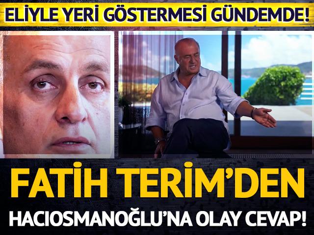 Fatih Terim sessizliğini bozdu! TFF Başkanı Hacıosmanoğlu'na eliyle yeri g&ouml;stererek yanıt verdi!