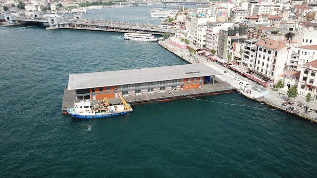 Yeni Karaköy İskelesi'nin gündüz çekilen hava fotoğrafları