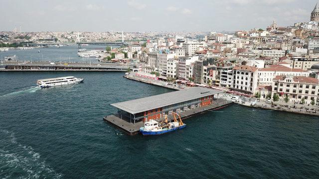 Yeni Karaköy İskelesi'nin gündüz çekilen hava fotoğrafları