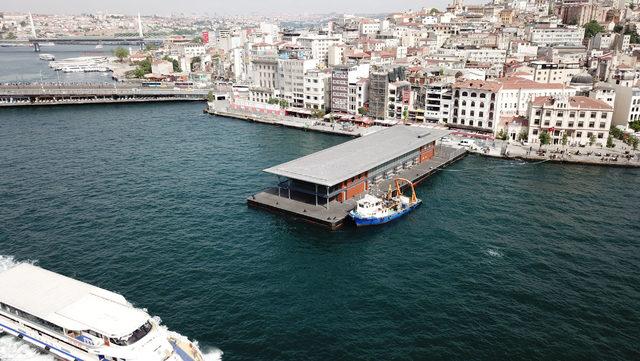 Yeni Karaköy İskelesi'nin gündüz çekilen hava fotoğrafları