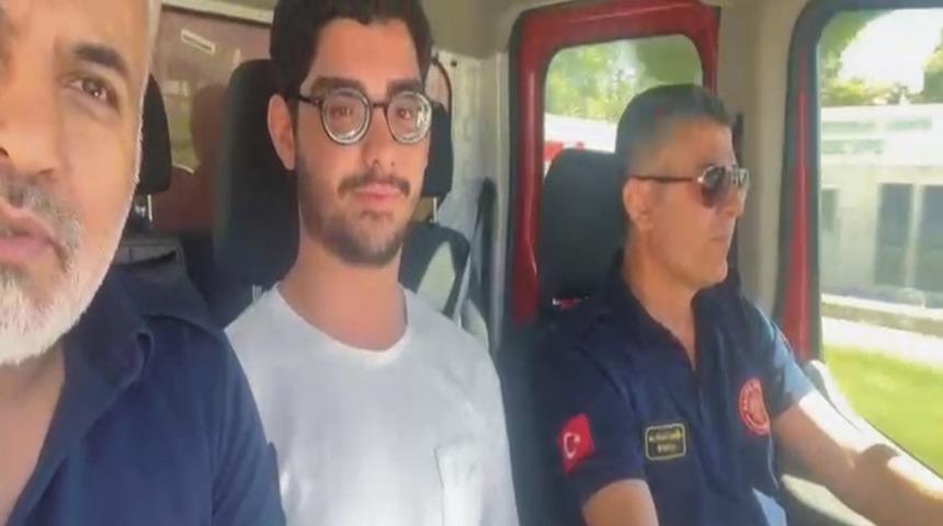 İtfaiye ekibi, asans&ouml;rde mahsur kalan &ouml;ğrenciyi kurtarıp sınava yetiştirdi