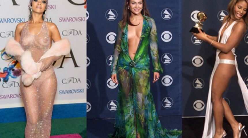 Gelmiş ge&ccedil;miş en seksi kırmızı halı elbiseleri