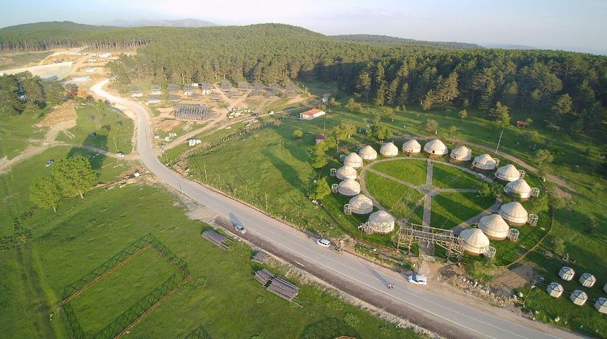 Kocayayla'ya 5 bin kilometre uzaklıktan otağ getirildi