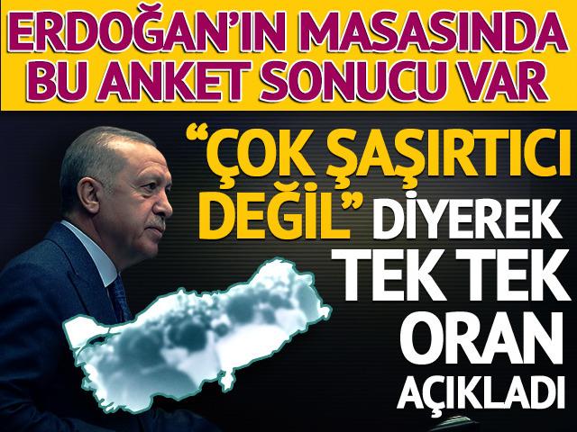 Cumhurbaşkanı Erdoğan'ın masasındaki son anket: '&Ccedil;ok şaşırtıcı değil'