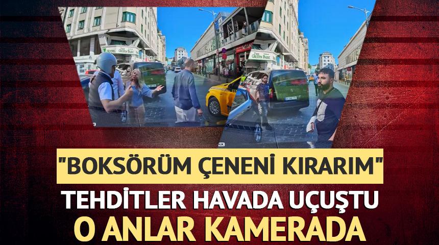 Yol verme kavgasında tehdit! 'Boks&ouml;r&uuml;m &ccedil;eneni kırarım'