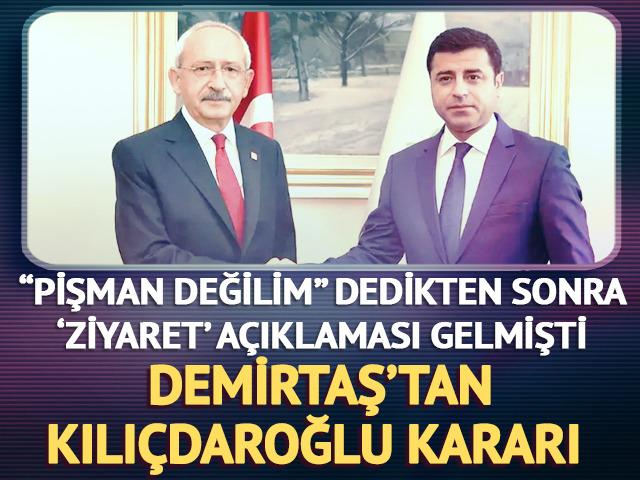 Selahattin Demirtaş'tan Kemal Kılı&ccedil;daroğlu kararı