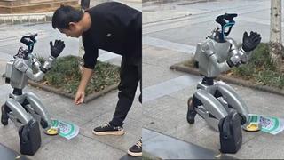 Sokakta görenler şaşkına döndü! Robot dilenciler ortaya çıktı: 'Elektrik faturamı ödeyin'