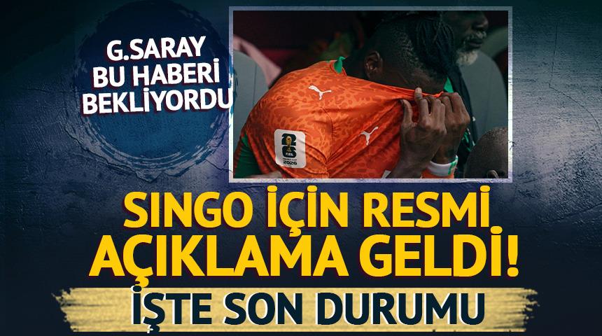 Galatasaray bu haberi d&ouml;rt g&ouml;zle bekliyordu! Singo i&ccedil;in resmi a&ccedil;ıklama geldi
