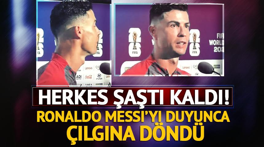 Ronaldo ma&ccedil; sonunda Messi'yi duyunca &ccedil;ıldırdı!