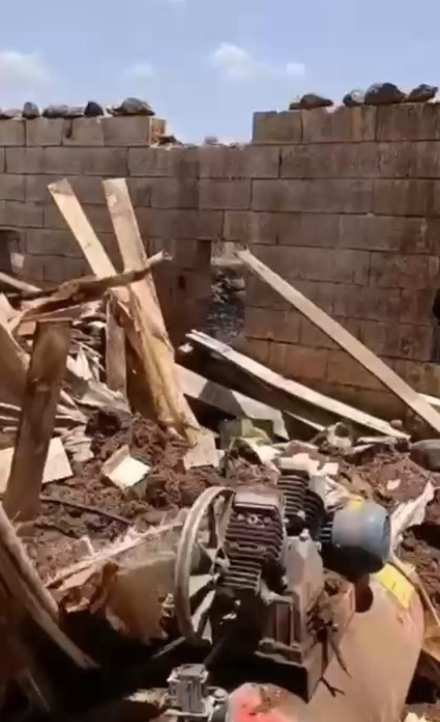 Anız yangını tarım malzemelerini kül etti 2