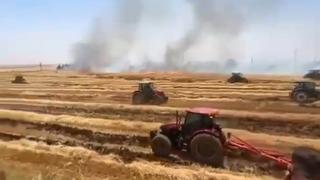 Anız yangını tarım malzemelerini kül etti