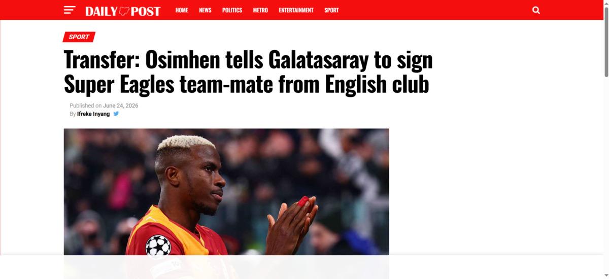 Osimhen den yönetime transfer tavsiyesi! Icardi nin yerine vatandaşını önerdi 1