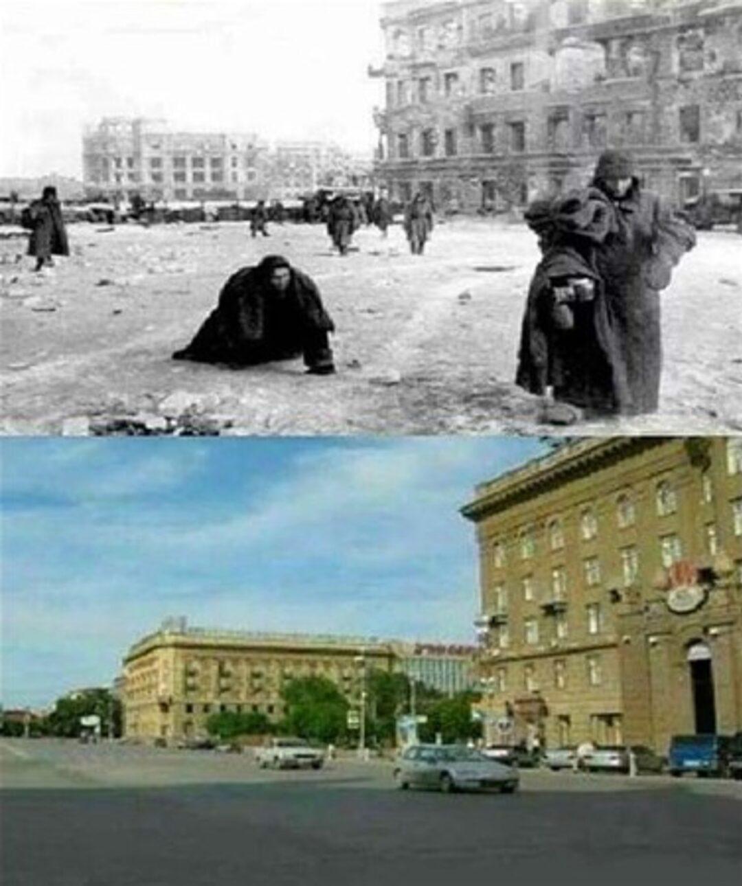 Сталинград 1945 и сейчас