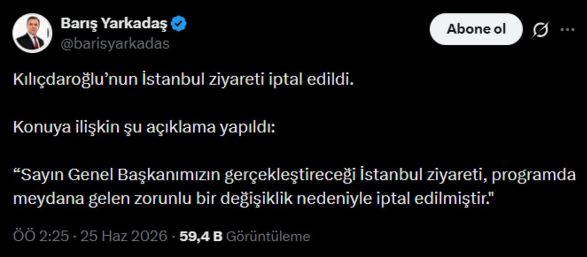 İstanbul&rsquo;a "dev" konvoyla gelecekti: Kılı&ccedil;daroğlu&rsquo;nun programı son anda iptal edildi 3