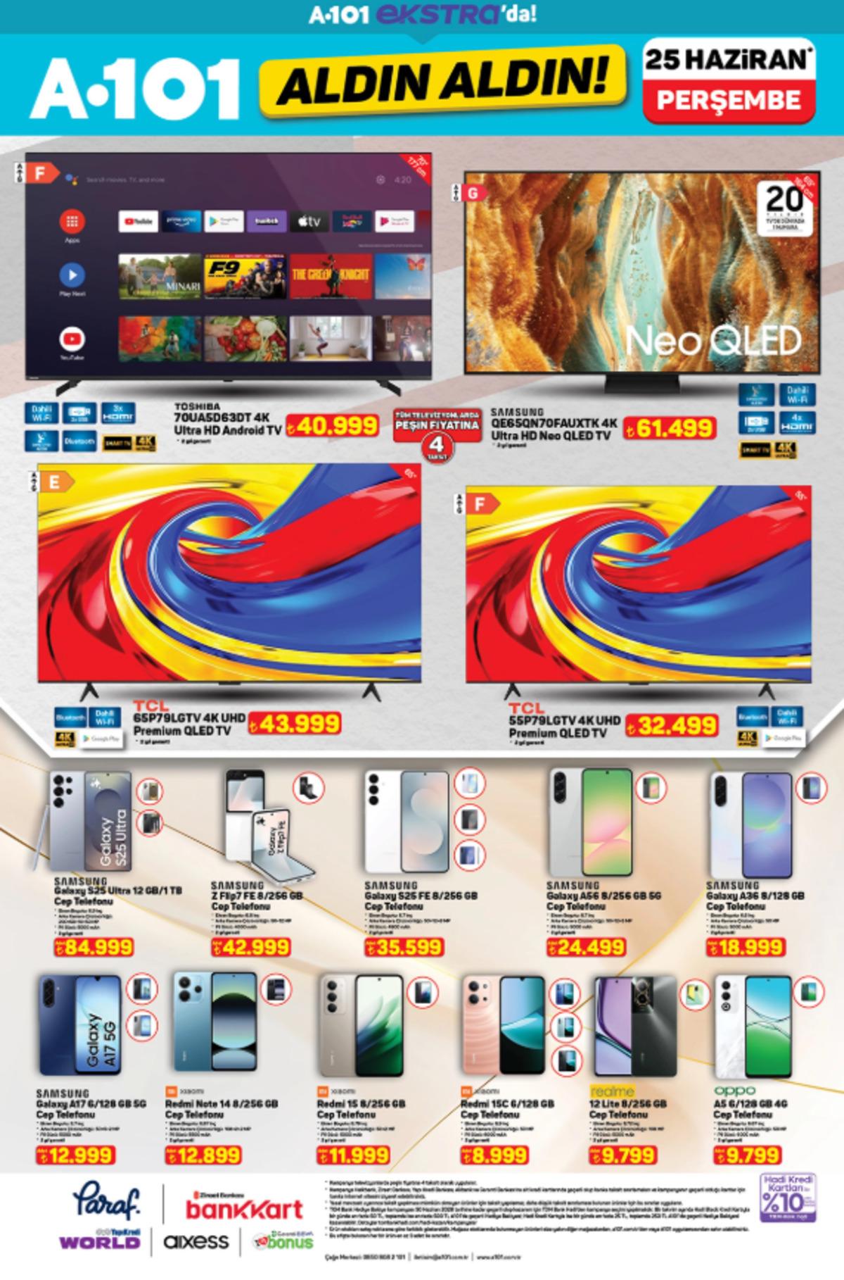 A101 e Samsung akıllı televizyon geliyor! 25 Haziran 2026 A101 kataloğu  4
