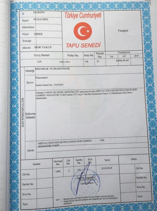 Tapuların iadesiyle yurt dışındaki Süryanilerin Türkiye'ye dönmesi bekleniyor