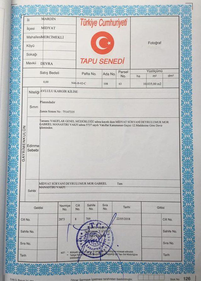 Tapuların iadesiyle yurt dışındaki Süryanilerin Türkiye'ye dönmesi bekleniyor