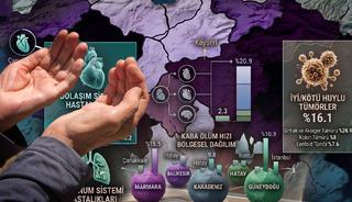 T&uuml;rkiye'nin &ouml;l&uuml;m haritası a&ccedil;ıklandı! İşte illere g&ouml;re &ouml;l&uuml;m nedenleri