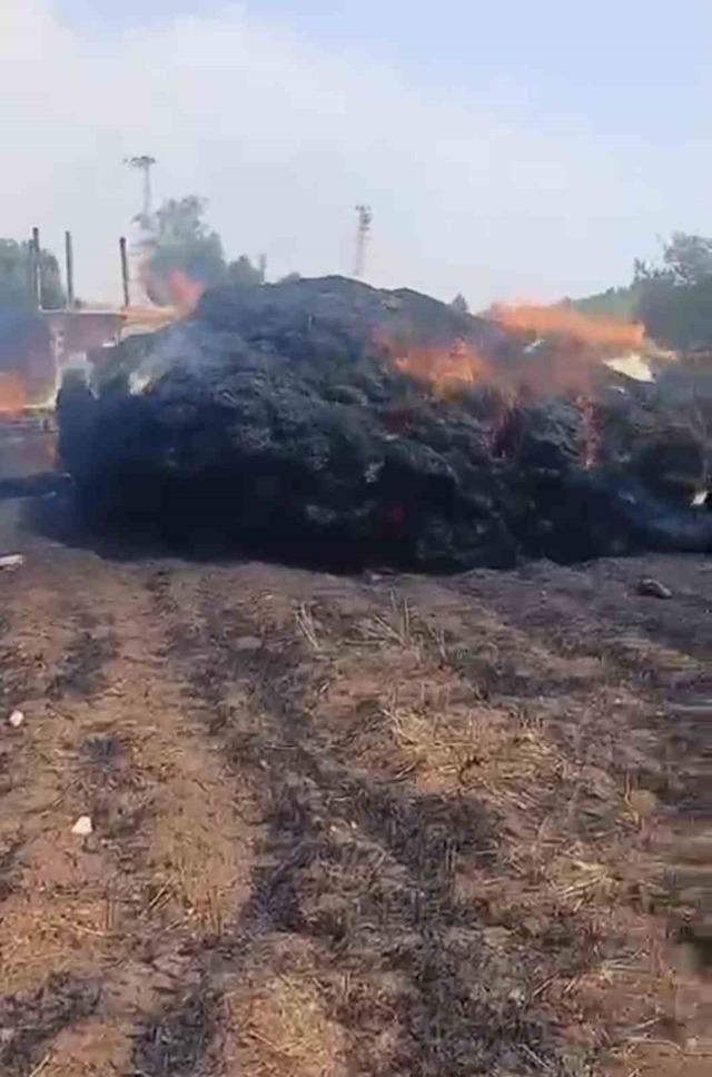 Tarsus&rsquo;ta saman balyaları alevlere teslim oldu 1