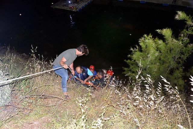 Nehre düşen otomobildeki Suriyeli öldü