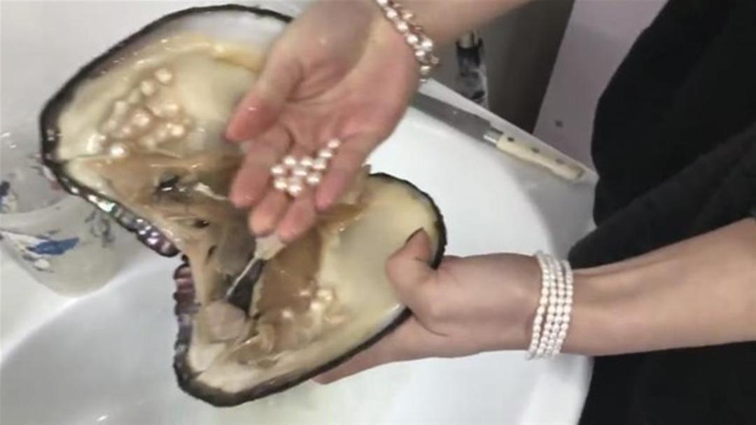 Devasa istiridyenin i&ccedil;inden &ccedil;ıkanlar şok etti