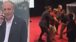 Muharrem İnce, korumaların sahneden attığı vatandaşı arayarak özür diledi