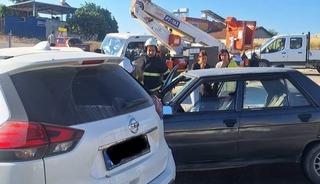 Altın&ouml;z&uuml;&rsquo;nde trafik kazası:2 yaralı