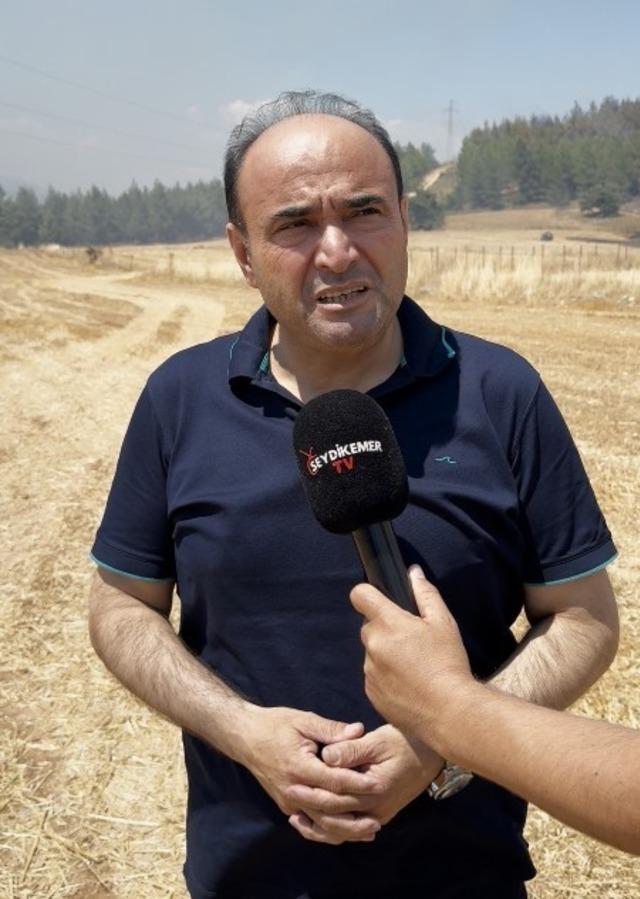 Zirai alanda başlayan yangın ormana sı&ccedil;radı, s&ouml;nd&uuml;rme &ccedil;alışmaları s&uuml;r&uuml;yor 2