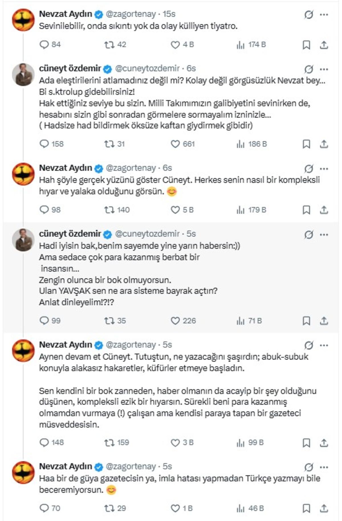 C&uuml;neyt &Ouml;zdemir ile Nevzat Aydın arasında skandal kavga! K&uuml;f&uuml;rler havada u&ccedil;uştu 3