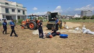 Tamir etmek isterken harman makinesine düştü
