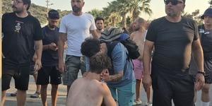 Bodrum'da dizi seti g&ouml;revlileri ile market &ccedil;alışanları birbirine girdi